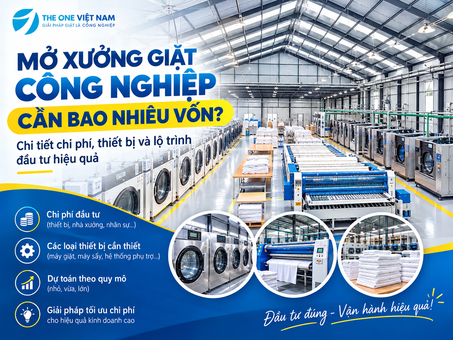 Mở xưởng giặt công nghiệp chi phí bao nhiêu Mở xưởng giặt công nghiệp chi phí bao nhiêu